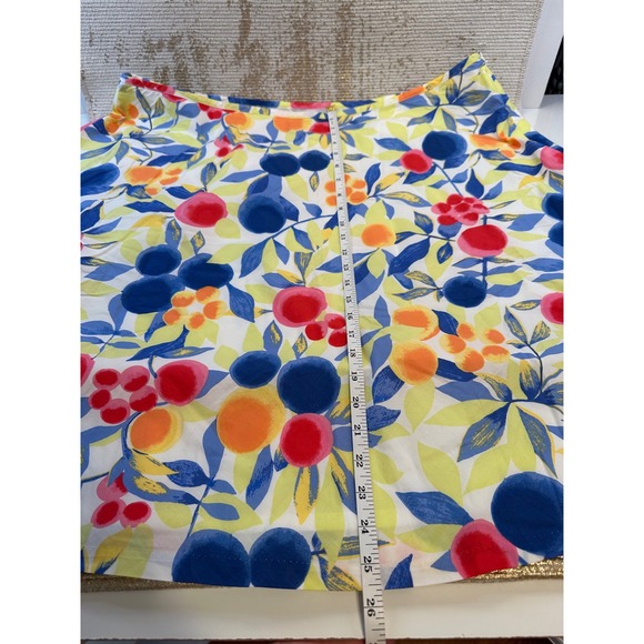 TALBOTS Woman White, Pink, Green, Orange & Blue A-Line Skirt NWT | Size 20W - Picture 11 of 11